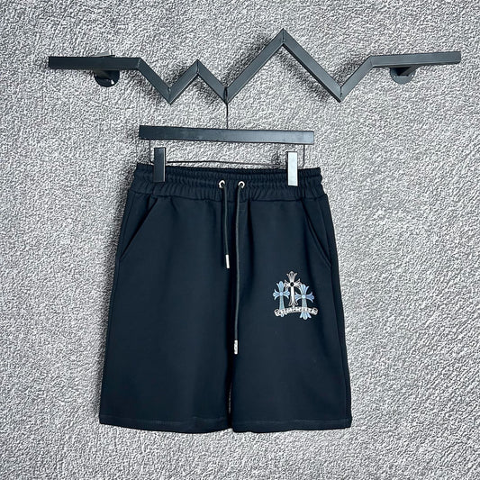 Chrome Hearts Black Multi-Cross & Logo Sweatshorts
