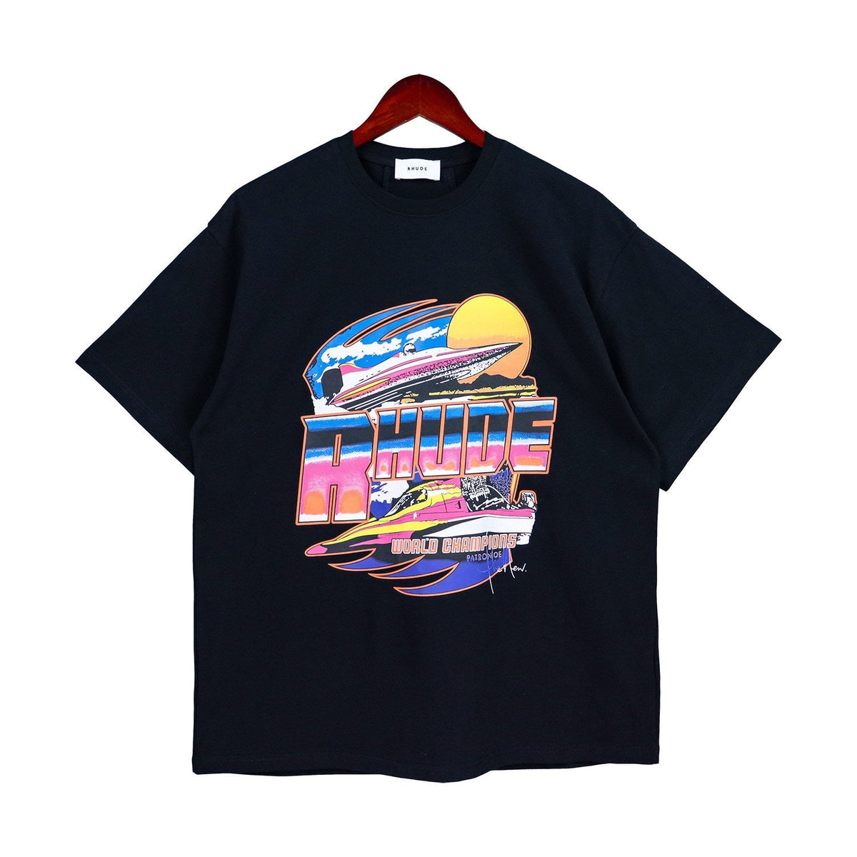 RHUDE World Champions Yacht Graphic T-Shirt