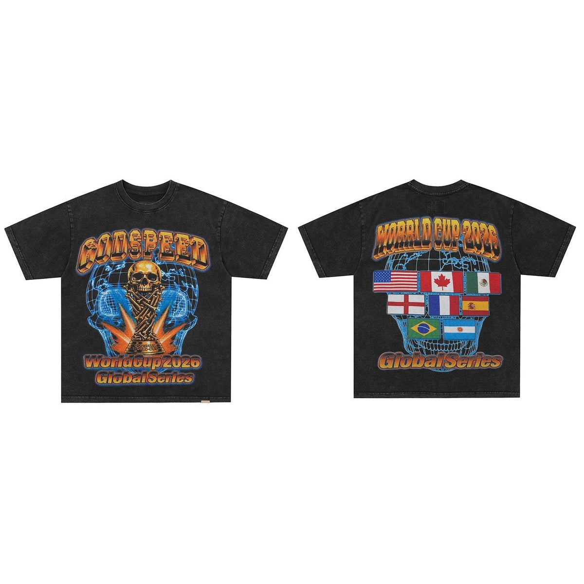 GodSpeed World Cup 2026 Washed Black T-Shirt